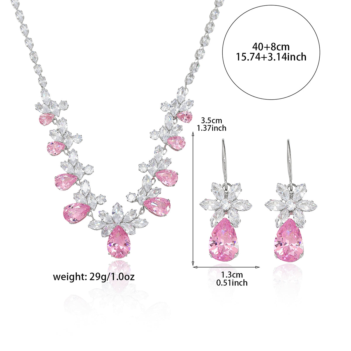 Blush Petal Jewelry Set
