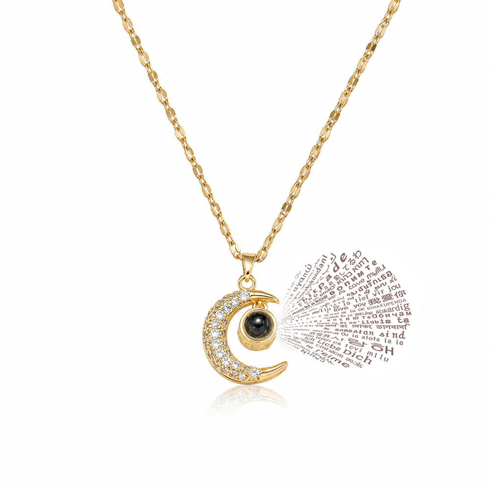 Moonlit 100 Languages Projection Necklace