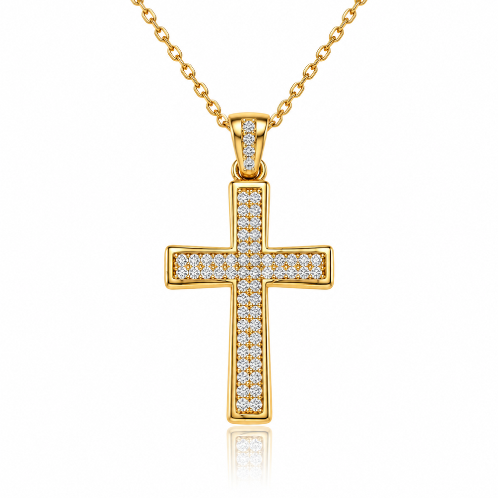 Faithlight Cubic Zirconia Cross Necklace