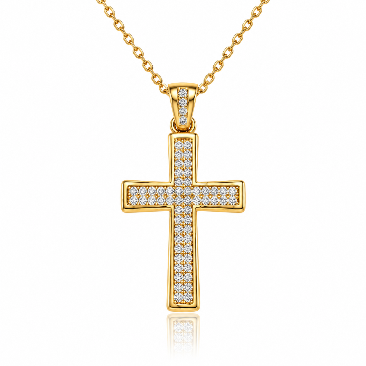 Faithlight Cubic Zirconia Cross Necklace