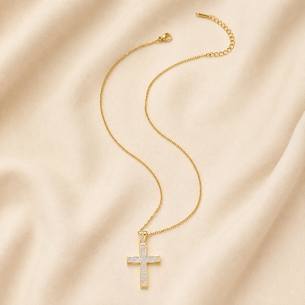 Faithlight Cubic Zirconia Cross Necklace