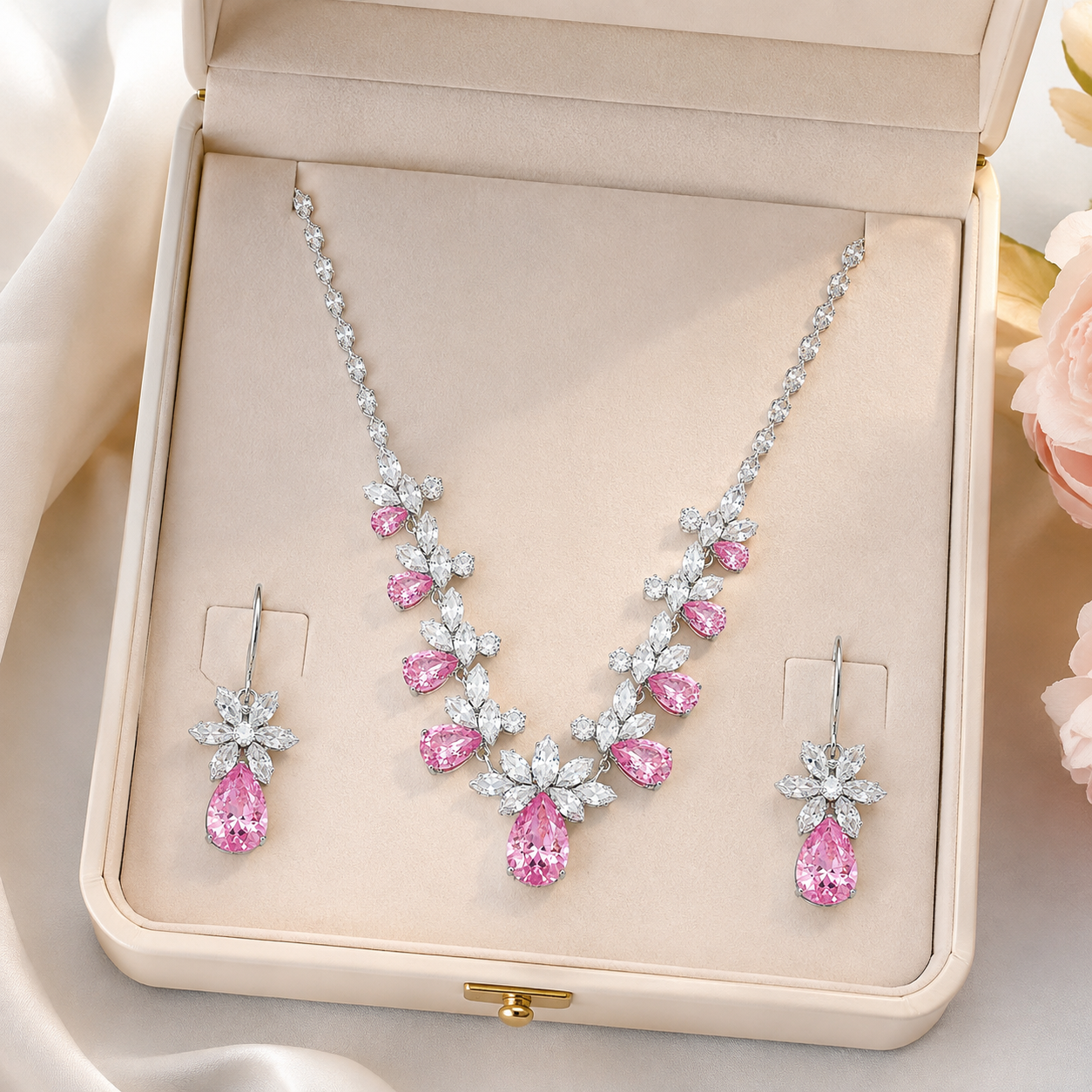 Blush Petal Jewelry Set