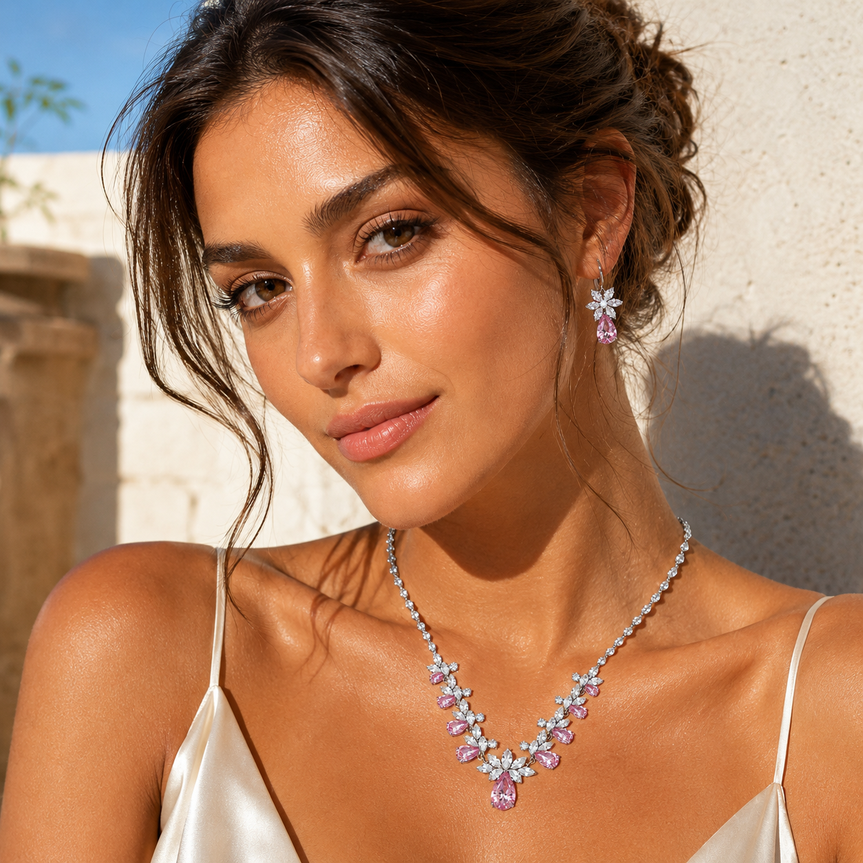 Blush Petal Jewelry Set