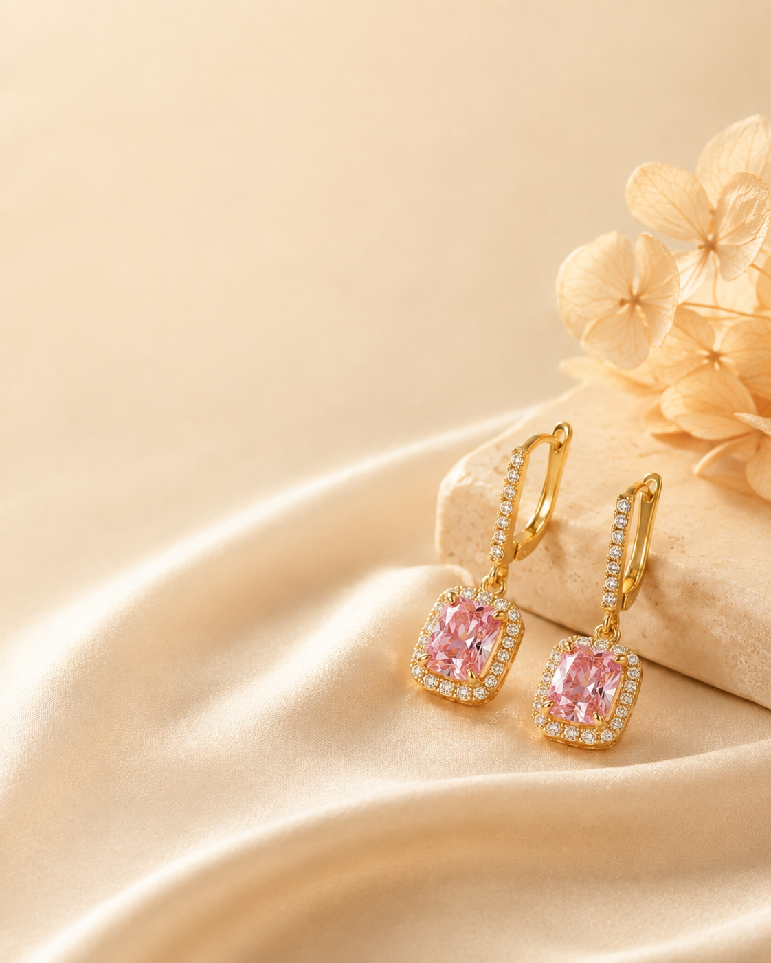 Earrings that shine.