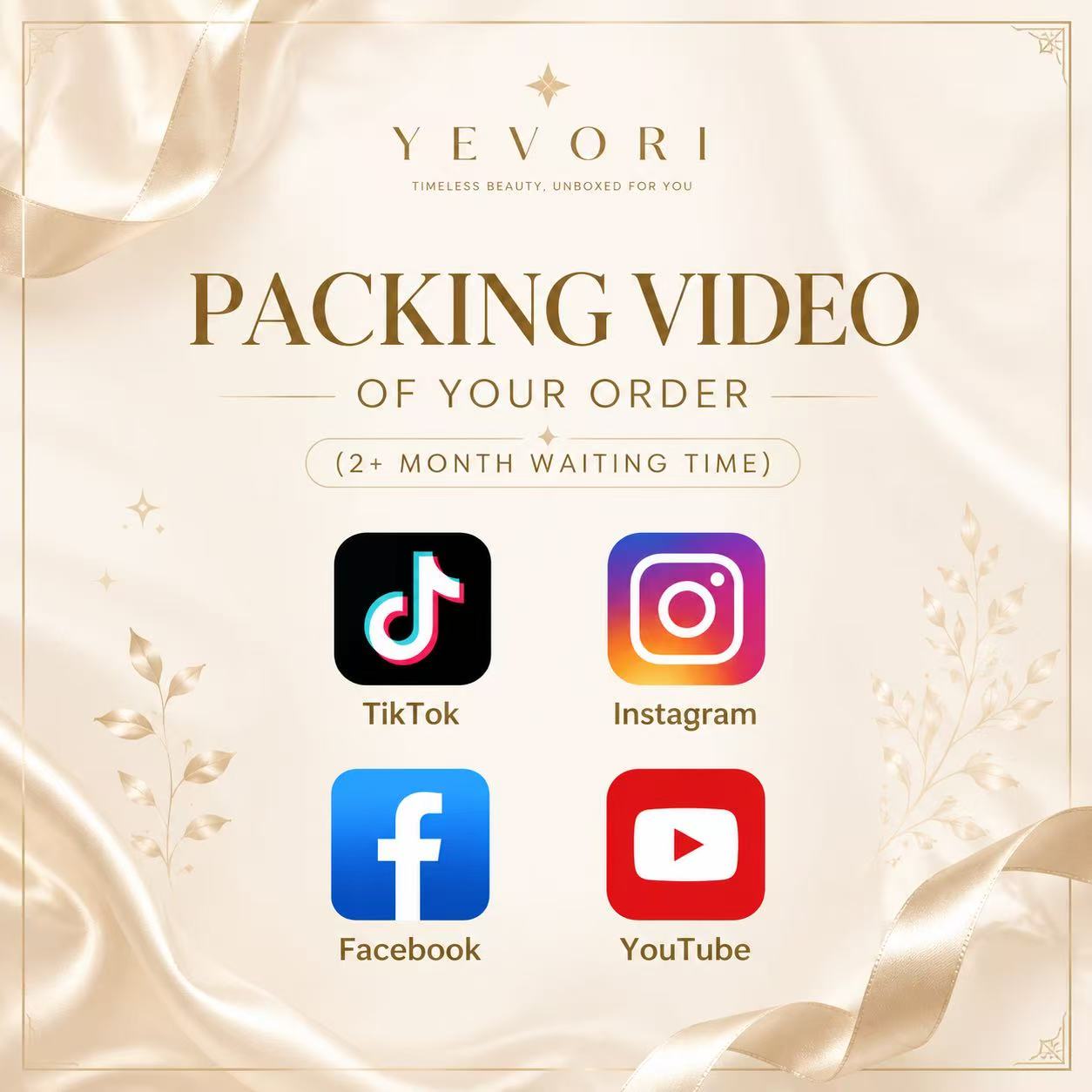 YEVORI Exclusive Packing Video Service — Your Jewelry Journey