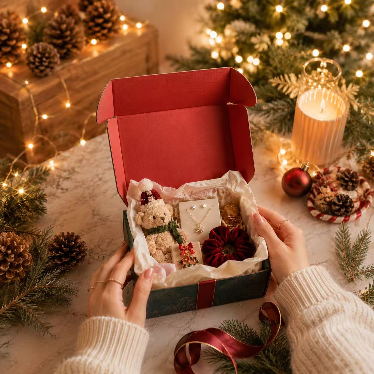 YEVORI Christmas jewelry lucky box